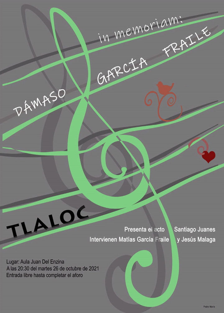 Cartel del concierto de Tlaloc en Homenaje a Dámaso Gª Fraile