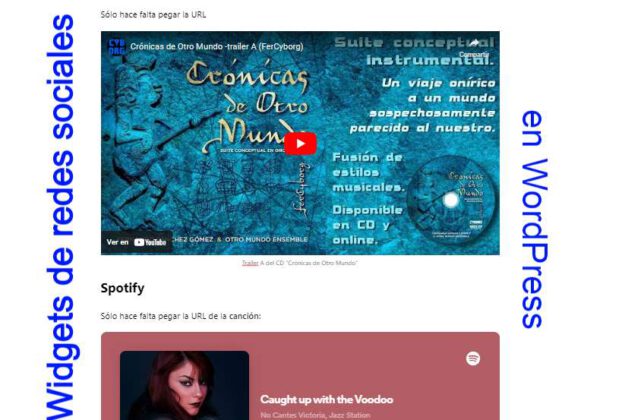 widgets de plataformas online en wordpress